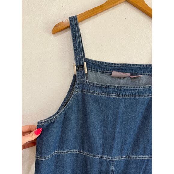 90’s Denim Jumper Dress size Large - Picture 7 of 9